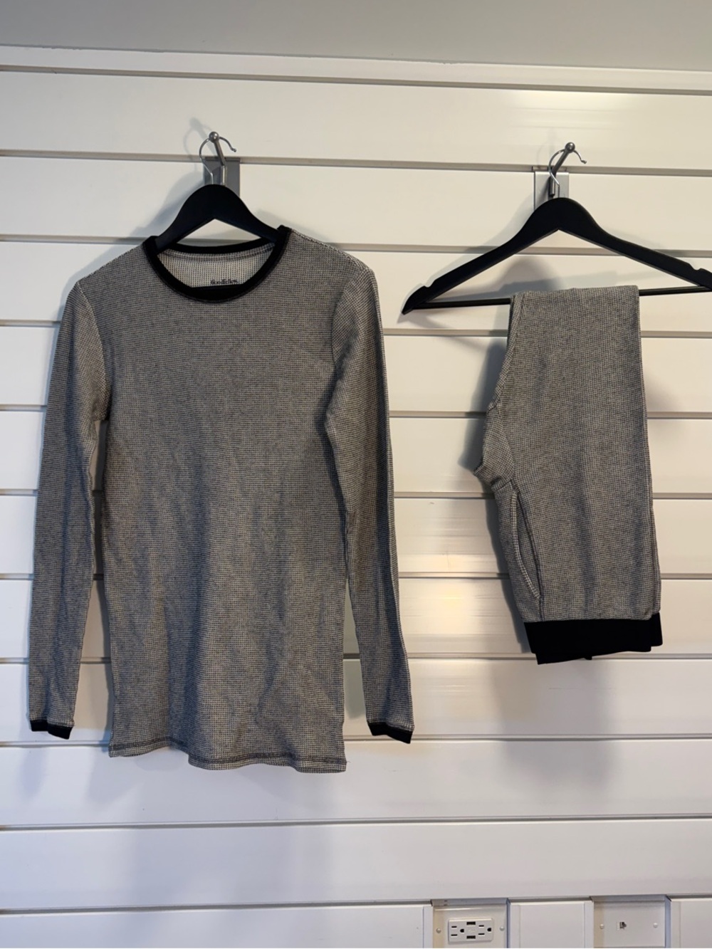 Goodfellow & Co Heather Gray Waffle Knit Top and Bottom